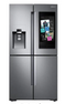 Samsung - Family Hub 28 Cu. Ft. 4-Door Flex French Door Fingerprint Resistant Refrigerator - Black stainless steel