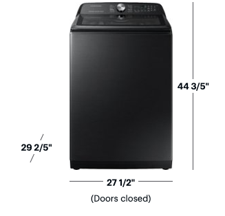 samsung 5.0 cu. ft. Smart Front Load Washer with Super Speed in Black Stainless Steel