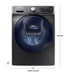 Samsung - 4.5 Cu. Ft. High Efficiency Stackable Front Load Washer with Steam and AddWash™ - Black stainless steel