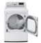 7.3 cu. ft. Ultra Large White Smart Gas Vented Dryer with EasyLoad Door, TurboSteam & Wi-Fi Enabled