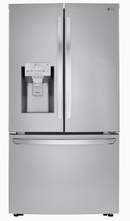 LG Smart Wi-Fi Enabled 23.5-cu ft Counter-Depth French Door Refrigerator with Dual Ice Maker (Printproof Stainless Steel) ENERGY STAR