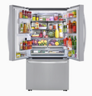 LG Smart Wi-Fi Enabled 23.5-cu ft Counter-Depth French Door Refrigerator with Dual Ice Maker (Printproof Stainless Steel) ENERGY STAR