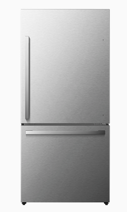 Hisense 17.2-cu ft Counter-Depth Bottom-Freezer Refrigerator (Stainless Steel) ENERGY STAR