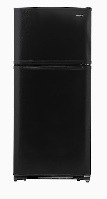 Winia Garage Ready 18.18-cu ft Top-Freezer Refrigerator (Black)