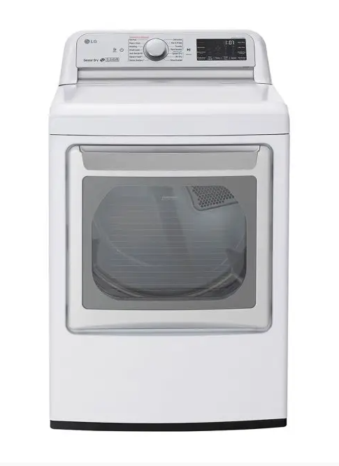 LG Appliances 7.3 cu.ft. Smart Wi-Fi Enabled Electric Dryer with TurboSteam™