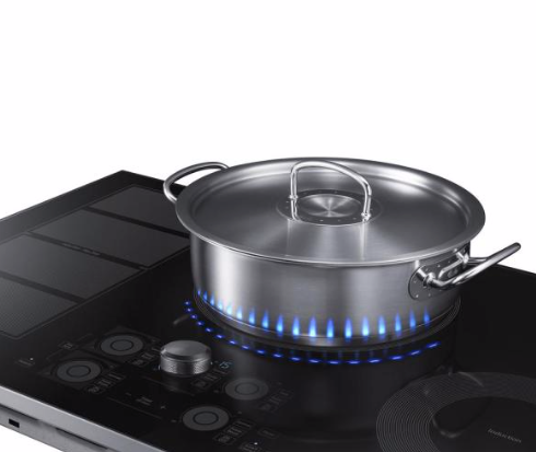 Samsung 36 in. Induction Cooktop with Stainless Steel Trim with 5 Elements and Flex Zone Element