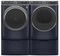 Side-by-Side on Pedestals Washer & Dryer Set with Front Load Washer and Electric Dryer in Royal Sapphire