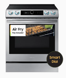 Samsung 30-in Smooth Surface 5 Elements 6.3-cu ft Self-Cleaning Air Fry Convection Oven Slide-In Electric Range (Fingerprint Resistant Stainless Steel)