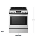 LG - 6.3 Cu. Ft. Self-Cleaning Slide-In Electric Induction Smart Wi-Fi Range with ProBake Convection - Stainless Steel