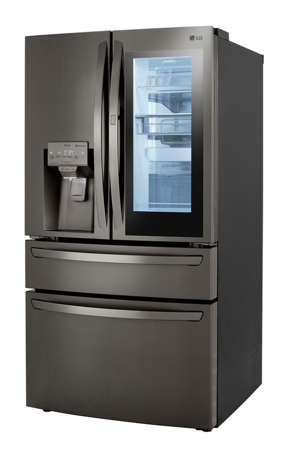 22.5 cu. ft. French Door Refrigerator with InstaView, Dual and Craft Ice in PrintProof Black Stainless, Counter Depth