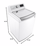 LG 27 in. 4.8 cu. ft. Mega Capacity White Top Load Washer, Agitator, with TurboWash3D and Wi-Fi Connectivity