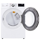 LG - 7.4 Cu. Ft. Stackable Smart Gas Dryer with Steam and Built In Intelligence - White