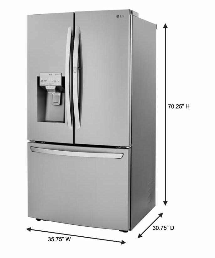 24 cu. ft. French Door Smart Refrigerator, Door-In-Door, Dual Ice Makers with Craft Ice in PrintProof Stainless Steel