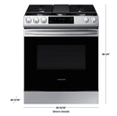 Samsung - 6.0 cu. ft. Front Control Slide-In Gas Range with Convection & Wi-Fi, Fingerprint Resistant - Stainless steel