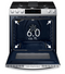 Samsung - 6.0 cu. ft. Front Control Slide-In Gas Range with Convection & Wi-Fi, Fingerprint Resistant - Stainless steel