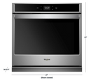 Whirlpool - 27" Built-In Single Electric Wall Oven - Stainless steel