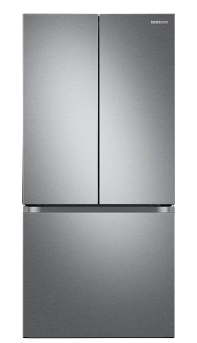 Samsung - 17.5 cu. ft. 3-Door French Door Counter Depth Refrigerator with WiFi and Twin Cooling Plus® - Stainless steel