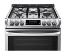 LG - 6.3 Cu. Ft. Slide-In Gas Range with ProBake Convection - Stainless steel