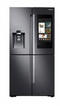Samsung - Family Hub 28 Cu. Ft. 4-Door Flex French Door Fingerprint Resistant Refrigerator - Black stainless steel