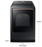 Samsung - 7.4 cu. ft. Smart Electric Dryer with Steam Sanitize+ - Brushed black