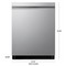 LG - Top Control Dishwasher with QuadWash, TrueSteam, and 3rd Rack - Stainless steel