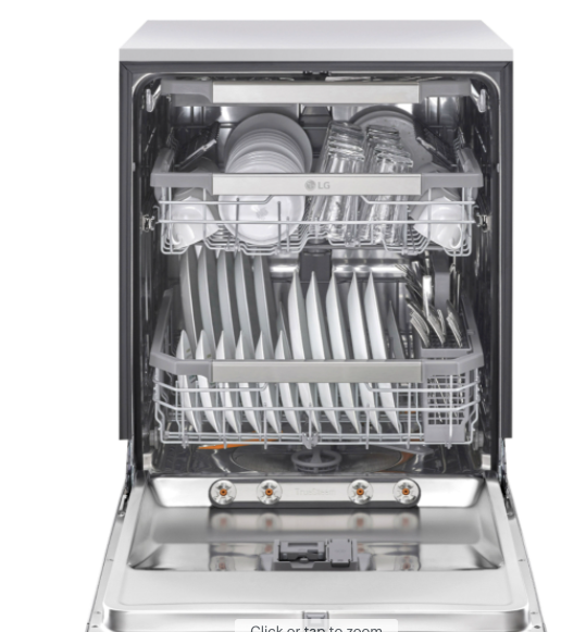 LG - Top Control Dishwasher with QuadWash, TrueSteam, and 3rd Rack - Stainless steel