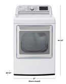 LG - 7.3 Cu. Ft. Smart Gas Dryer with Steam and Sensor Dry - White