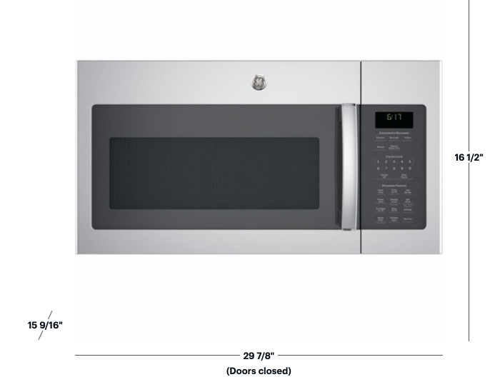 GE - 1.7 Cu. Ft. Over-the-Range Microwave with Sensor Cooking - Stainless steel