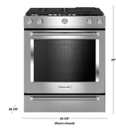 KitchenAid - 6.5 Cu. Ft. Self-Cleaning Slide-In Gas Convection Range - Stainless steel