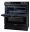 Samsung 30-in Smooth Surface 5 Elements 3.4-cu ft/2.7-cu ft Self-Cleaning Air Fry Convection Oven Slide-In Double Oven Electric Range (Fingerprint Resistant Black Stainless Steel)