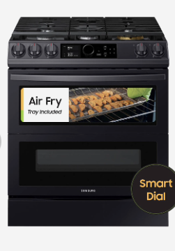 Double oven stove best sale with air fryer