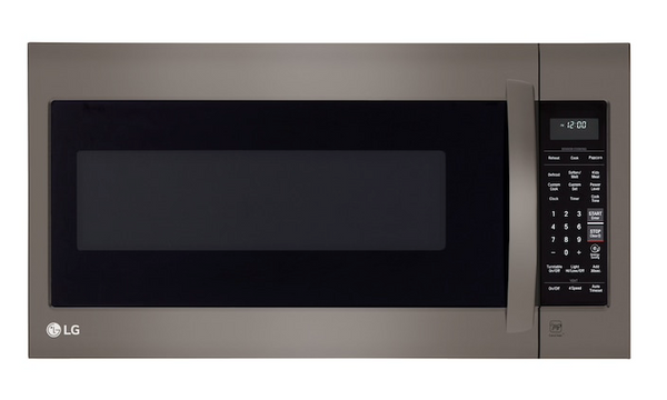 LG EasyClean 2-cu ft 1000-Watt Over-the-Range Microwave with Sensor Cooking (Black Stainless Steel)