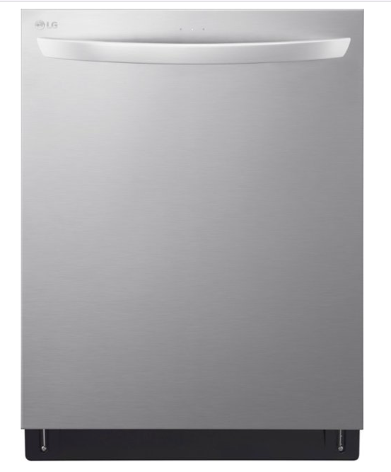 LG - 24" Top-Control Built-In Dishwasher with Stainless Steel Tub, QuadWash, 46 dB - Stainless steel