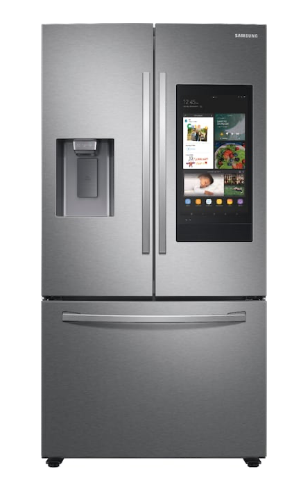 Samsung - 26.5 cu. ft. Large Capacity 3-Door French Door Refrigerator with Family Hub™ and External Water & Ice Dispenser