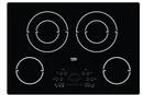 Beko  ECTM30102 30 Inch Electric Cooktop with 4 Radiant Elements, Tempered Glass Surface, Vitroceramic Burners, LED Display-Touchslider Control, Overheat Safety System, Residual Heat Indicator, 19 Cooking Levels, and ADA Compliant