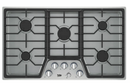 beko 36 Inch Gas Cooktop with 5 Sealed Burners, Continuous Grates, 18000 BTU Center Burner