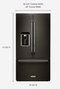 KitchenAid 23.8-cu ft Counter-depth French Door Refrigerator with Ice Maker (Black Stainless with Printshield Finish)