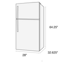 GE 16.6-cu ft Top-Freezer Refrigerator (White) ENERGY STAR