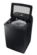 5.5 cu. ft. Extra-Large Capacity Smart Top Load Washer with Auto Dispense System and 7.4 cu. ft. Smart Electric Dryer with Steam Sanitize in Brushed Black