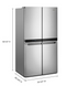 Whirlpool  19.4-cu ft 4-Door Counter-Depth French Door Refrigerator with Ice Maker - Fingerprint-Resistant Stainless Finish