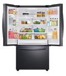 Samsung  28.2-cu ft French Door Refrigerator with Ice Maker (Fingerprint Resistant Black Stainless Steel) ENERGY STAR