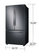 Samsung  28.2-cu ft French Door Refrigerator with Ice Maker (Fingerprint Resistant Black Stainless Steel) ENERGY STAR