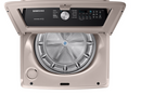 Samsung 5.0 cu. ft. Top Load Washer with Active WaterJet with 7.4 cu. ft. Electric Dryer with Sensor Dry in Champagne