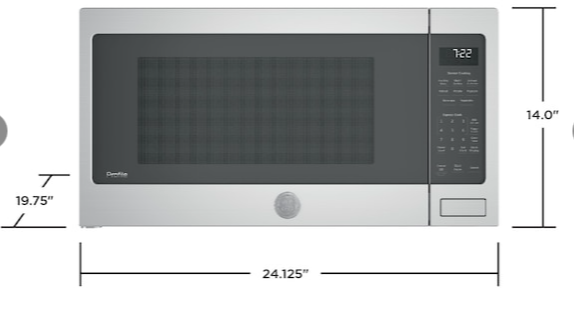 GE  Profile 2.2-cu ft 1100-Watt Countertop Microwave (Stainless Steel)