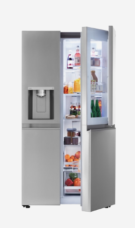 LG  Smart Wi-FI Enabled 26.8-cu ft Side-by-Side Refrigerator with Dual Ice Maker (Printproof Stainless Steel) ENERGY STAR