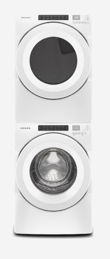 Amana  4.3-cu ft High Efficiency Stackable Front-Load Washer& with Electric dyer set