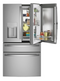 GE  Profile Smart 27.9-cu ft 4-Door French Door Refrigerator with Ice Maker and Door within Door (Fingerprint-resistant Stainless Steel) ENERGY STAR