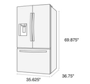 GE  Profile Smart 27.9-cu ft 4-Door French Door Refrigerator with Ice Maker and Door within Door (Fingerprint-resistant Stainless Steel) ENERGY STAR