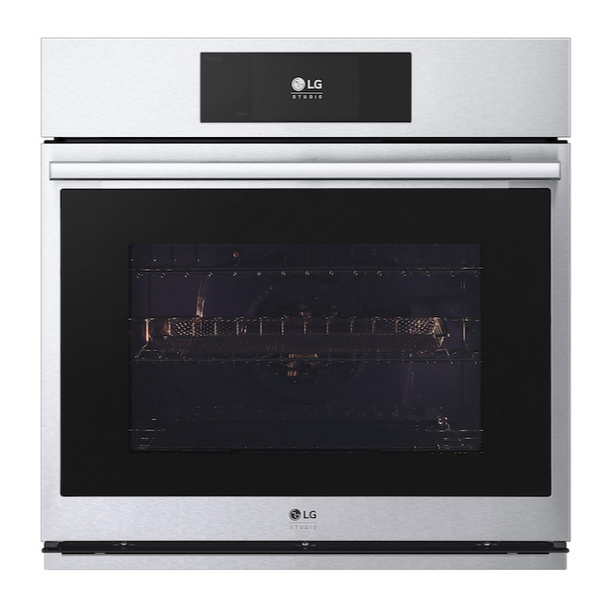 LG  STUDIO 30-in Self-cleaning Air Fry Air Sous Vide Convection Single Electric Wall Oven (Printproof Stainless Steel)