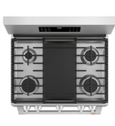 Cafe  30-in 5 Burners 5.6-cu ft Self-Cleaning Air Fry Convection Oven Freestanding Gas Range (Stainless Steel)
